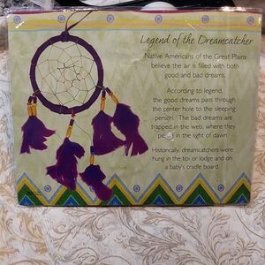 Native Americans Purple Dreamcatcher Wall Art